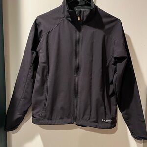 L.L. Bean Black Windbreaker Jacket Sz M